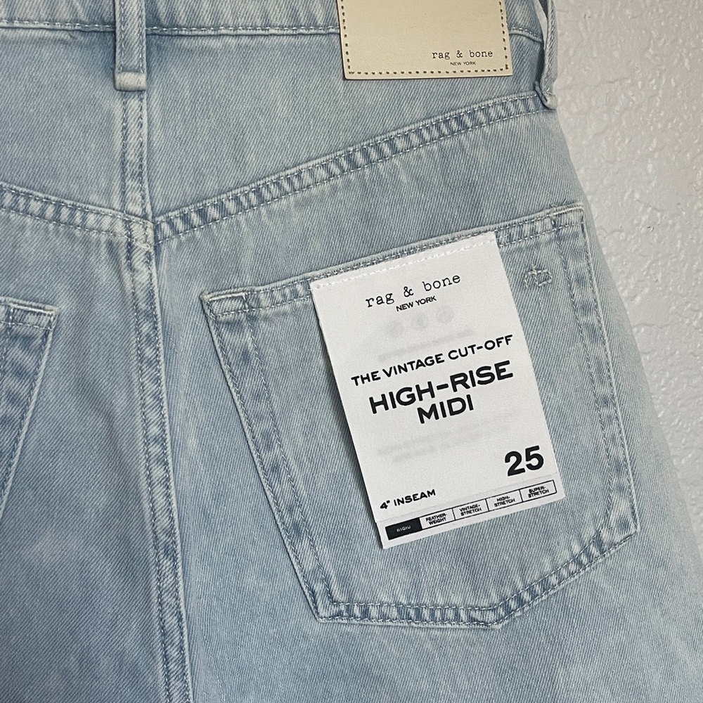 Rag & Bone Vintage Cut-off Light Denim Short - Picture 8 of 8